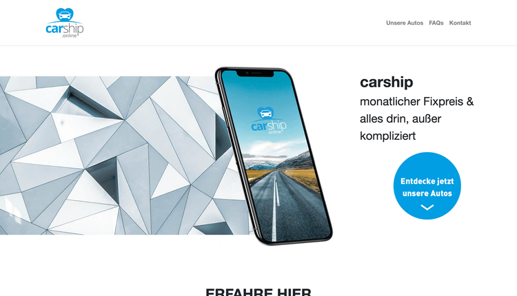 Foto von der Carship Homepage