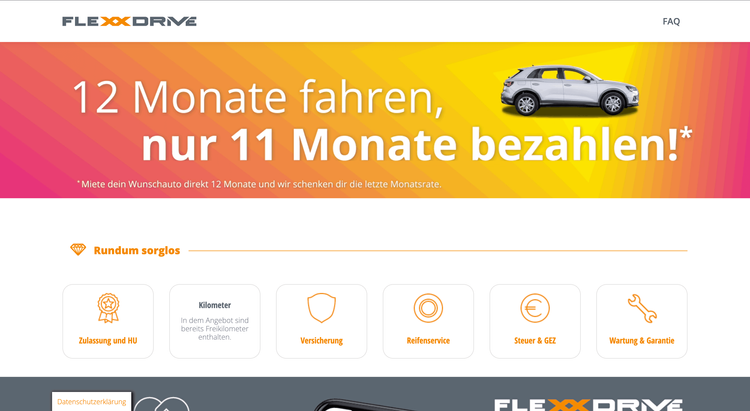 Foto von der FlexxDrive Homepage