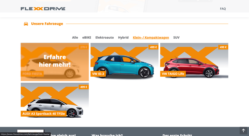 FlexxDrive Desktop View der SERP