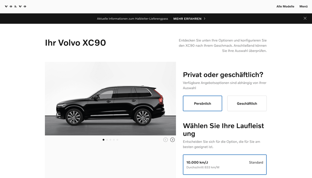 Care by Volvo Auto Abo Desktop View der PDP