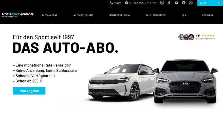 Foto von der Athletic Sport Sponsoring - ICH BIN DEIN AUTO Homepage