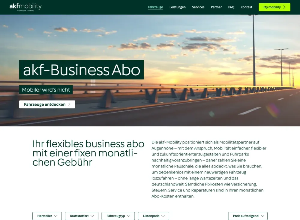 akf mobility Desktop View der SERP