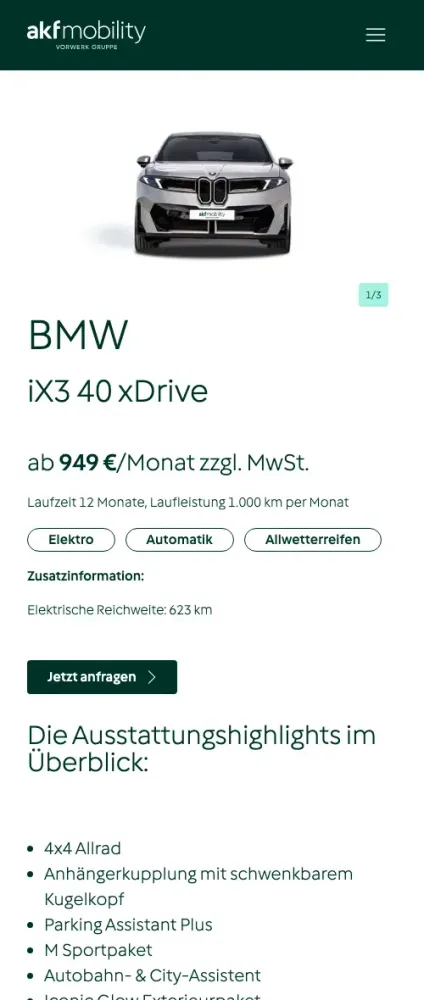 akf mobility Mobile View der PDP