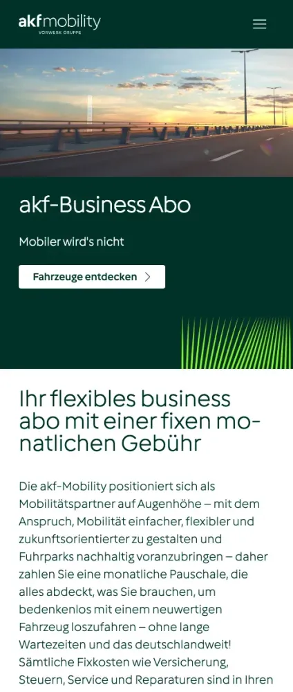 akf mobility Mobile View der SERP