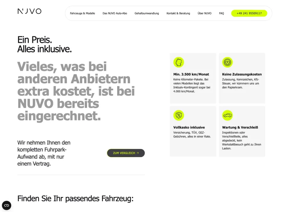 NUVO Desktop View der SERP