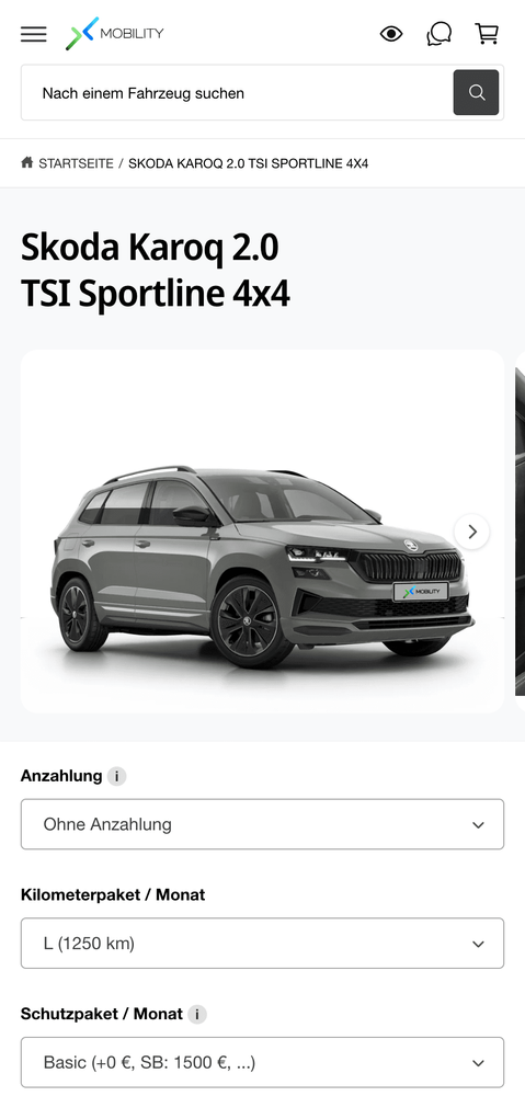 xMobility Mobile View der PDP
