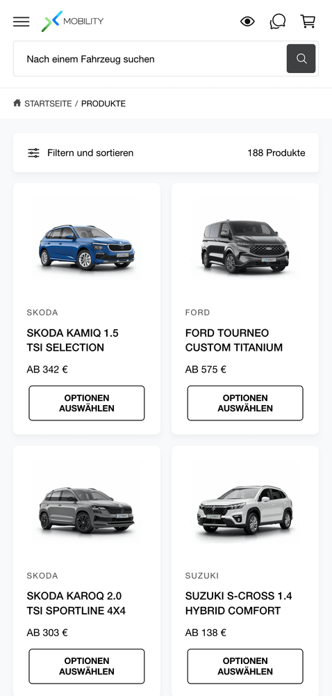 xMobility Mobile View der SERP