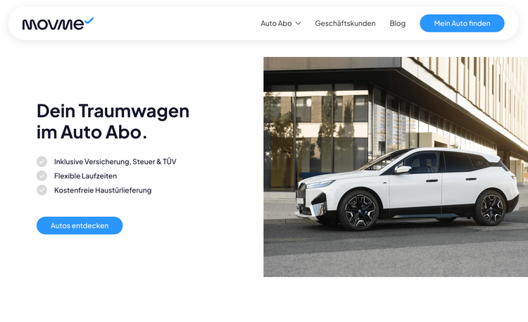 Foto von der movme Homepage