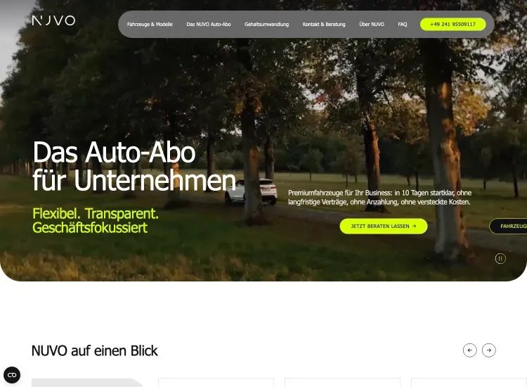Foto von der NUVO Homepage