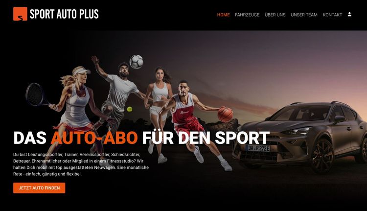 Foto von der Sport Auto Plus Homepage